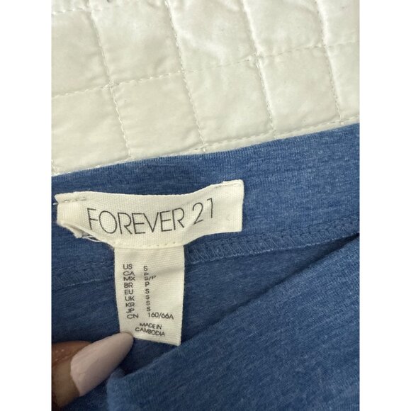 Forever 21 Blue Pencil Skirt Size S Polyester Rayon Blend Made In Cambodia - Picture 2 of 7